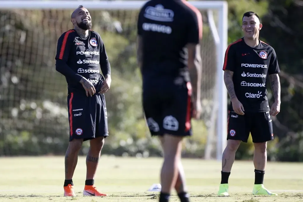 Arturo Vidal y Gary Medel en la Selección de Chile.