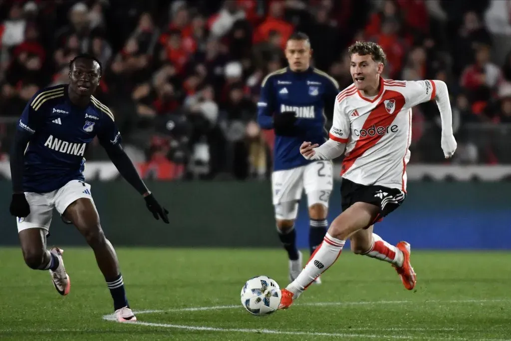 Facundo Colidio fue el autor del gol de River ante Millonarios.