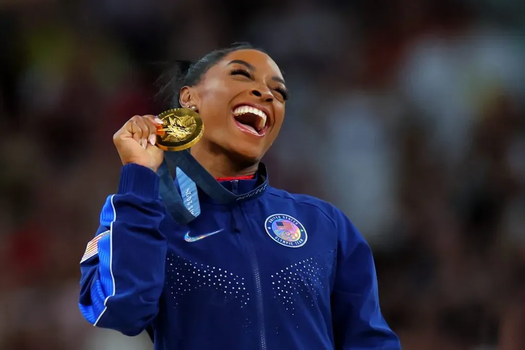 Biles fue la mejor en Salto y obtuvo su tercera dorada en París 2024. (Foto: IMAGO).