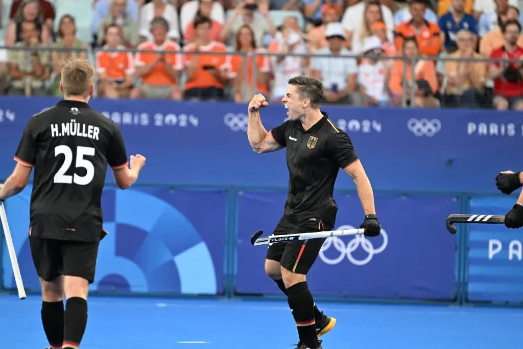 Peillat celebrando su gol contra Argentina. (Foto: IMAGO / Axel Kaste).