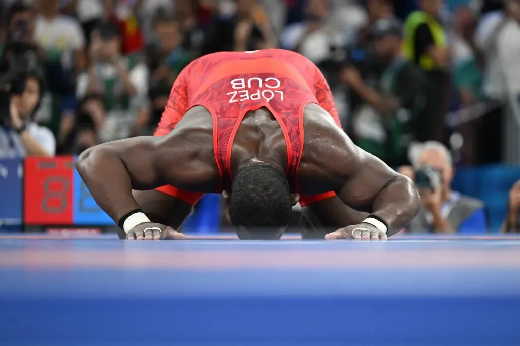 La emoción de Mijaín López. (Foto: IMAGO)