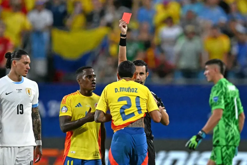 Daniel Muñoz fue expulsado por el mexicano César Ramos en la Semifinal con Uruguay y no pudo estar vs. Argentina en la Final de la Copa América 2024.