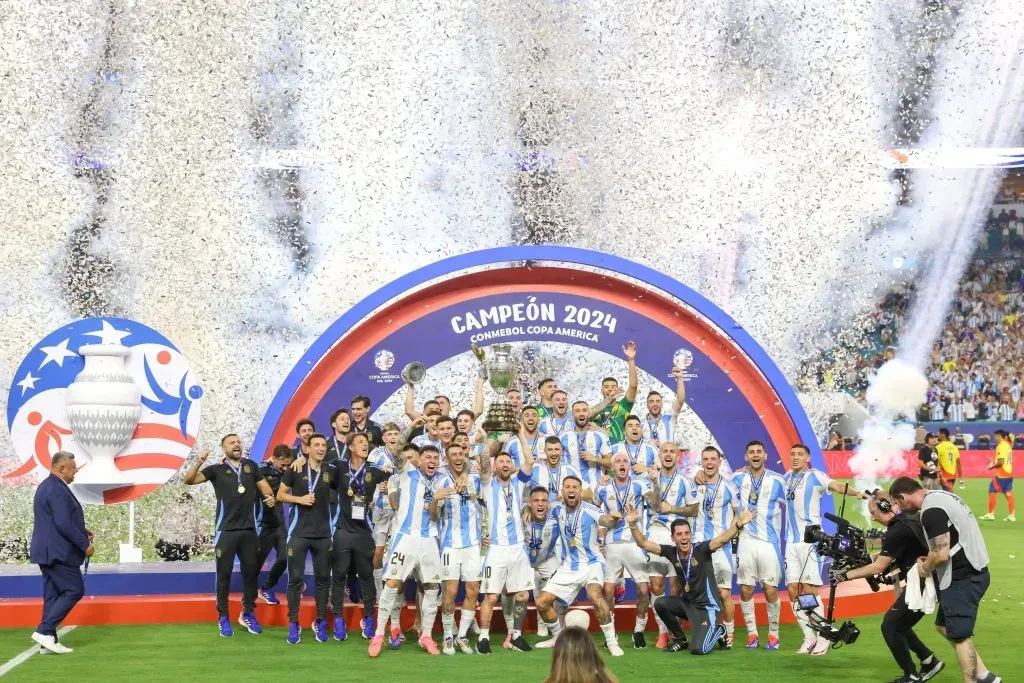 Argentina festeja la Copa América en Miami. (Foto: IMAGO).