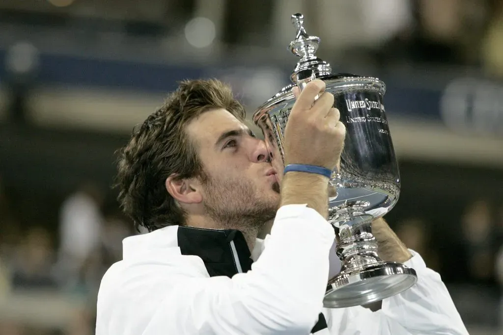 Juan Martín del Potro, celebrando el trofeo del US Open 2009. (Imago)