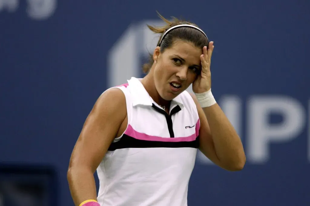 Jennifer Capriati durante el US Open 2004, antes de su retiro