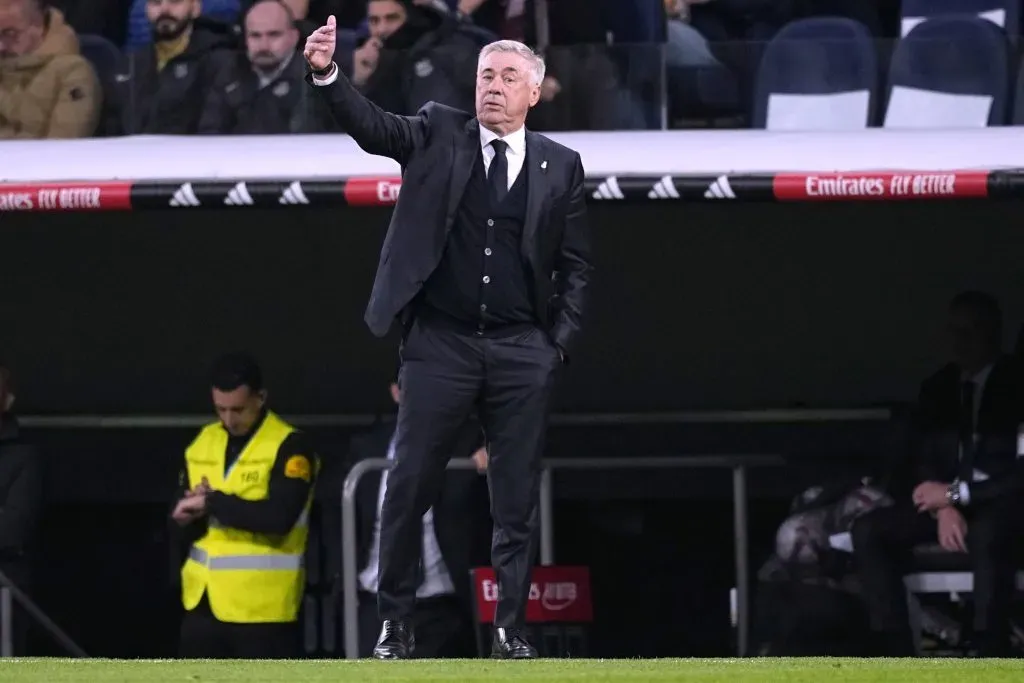 Carlo Ancelotti durante el Clásico de España.