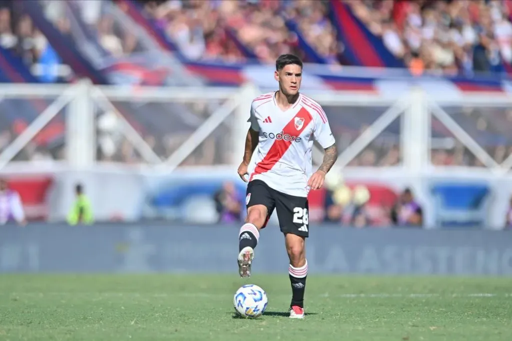 Martínez Quarta durante un partido de River.