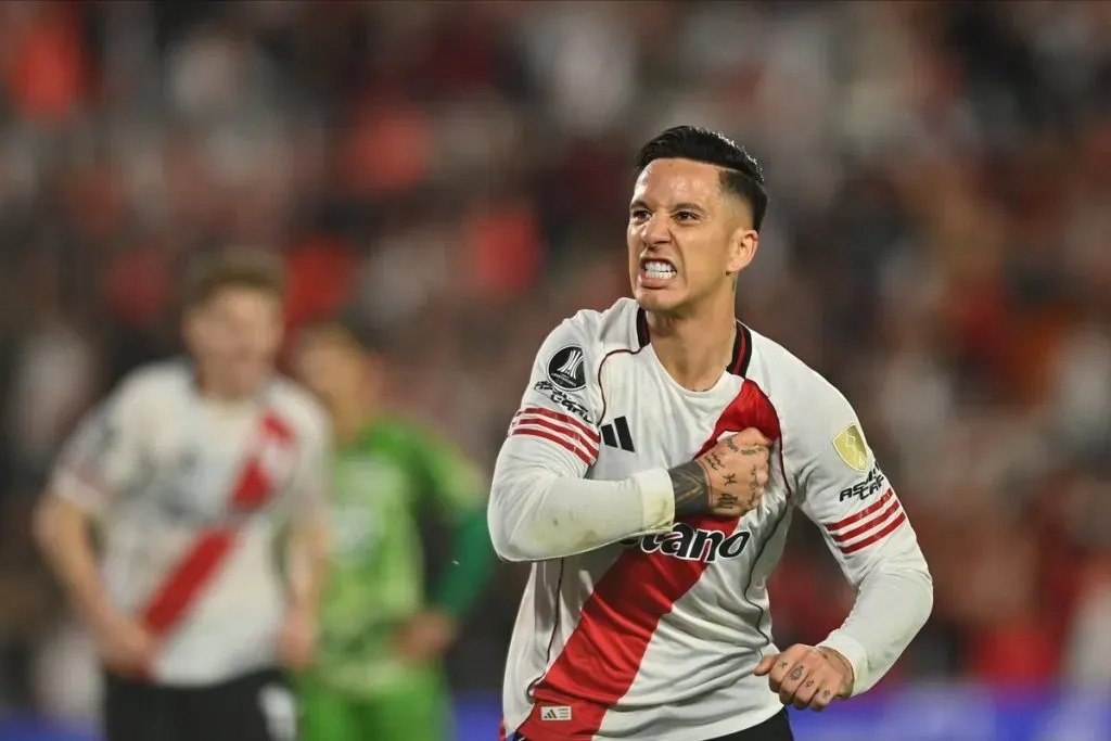 Driussi festejando el 1-0 de River. (Foto: Prensa River)