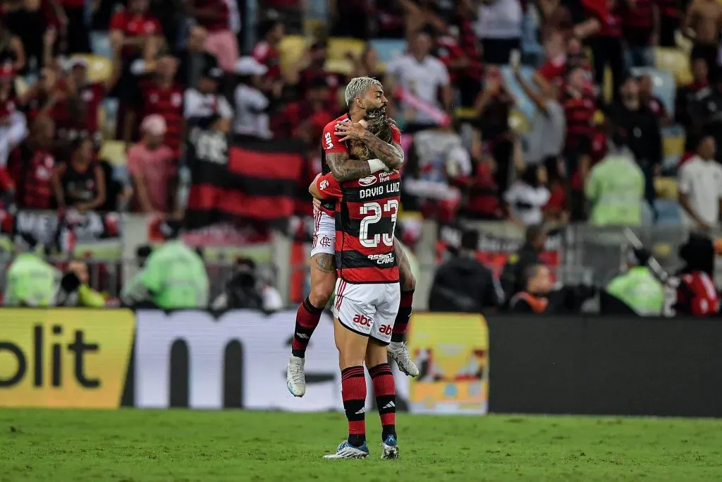 Foto: Thiago Ribeiro/AGIF – Gabigol vibrou com David Luiz