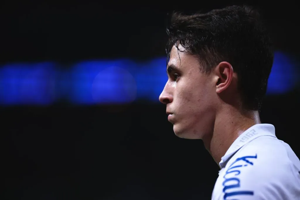 SP – Sao Paulo – 18/09/2022 – BRASILEIRO A 2022, PALMEIRAS X SANTOS – Vinicius Zanocelo jogador do Santos durante partida contra o Palmeiras no estadio Arena Allianz Parque pelo campeonato Brasileiro A 2022. Foto: Ettore Chiereguini/AGIF