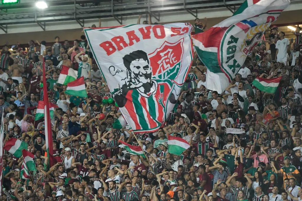 RJ – RIO DE JANEIRO – 09/04/2023 – CARIOCA 2023, FLUMINENSE X FLAMENGO – Torcida do Fluminense durante partida contra Flamengo no estadio Maracana pelo campeonato Carioca 2023. Foto: Thiago Ribeiro/AGIF