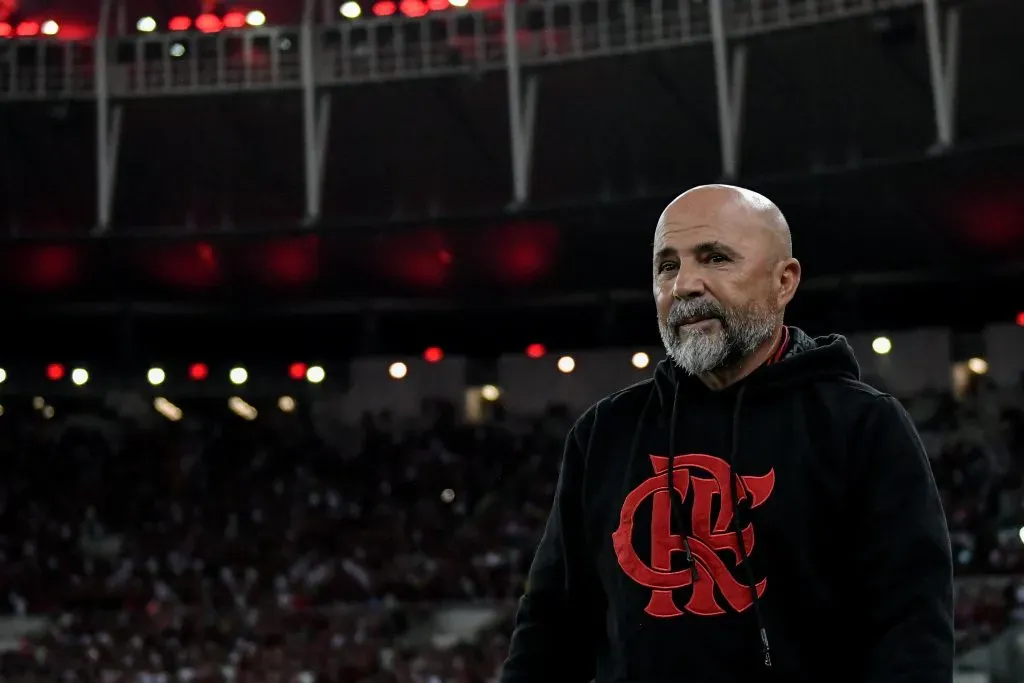 RJ – RIO DE JANEIRO – 11/06/2023 – BRASILEIRO A 2023, FLAMENGO X GREMIO – Jorge Sampaoli tecnico do Flamengo durante partida contra o Gremio no estadio Maracana pelo campeonato BRASILEIRO A 2023. Foto: Thiago Ribeiro/AGIF