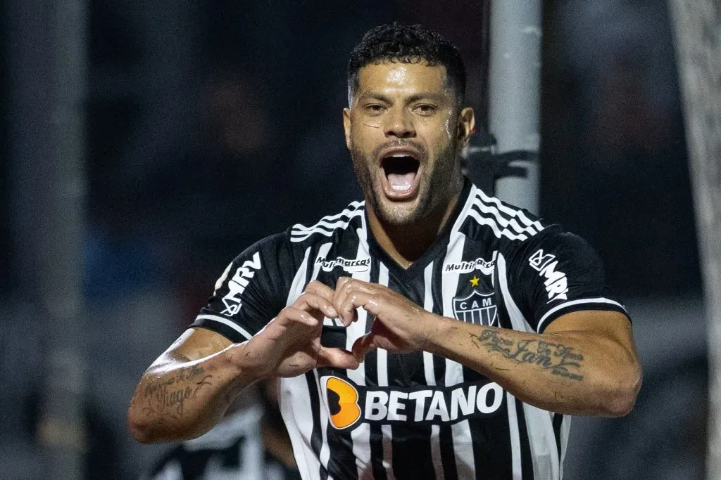 Foto: Fabio Moreira Pinto/AGIF – Hulk jogador do Atletico-MG comemora seu gol durante partida contra o Bragantino no estadio Nabi Abi Chedid pelo campeonato Brasileiro A 2023.