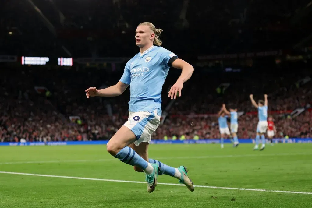 Foto: Catherine Ivill/Getty Images – No último final de semana, o norueguês marcou dois gols no clássico contra o Manchester United.