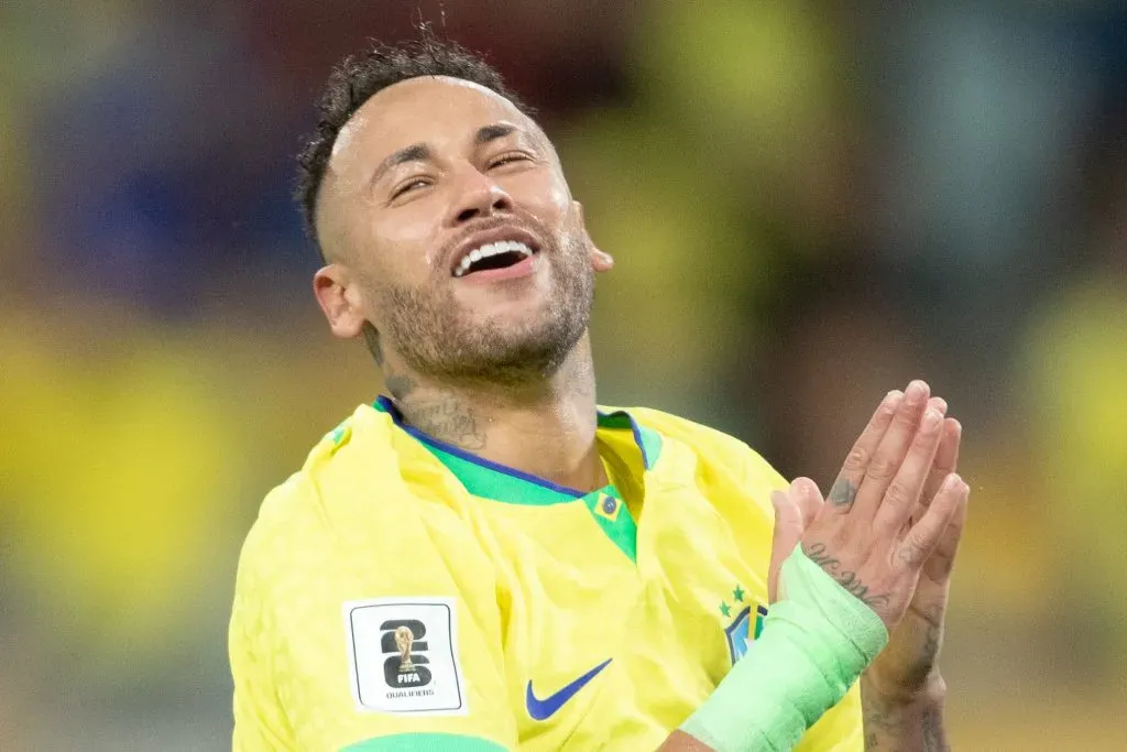 MT – CUIABA – 12/10/2023 – ELIMINATORIAS COPA DO MUNDO 2026, BRASIL X VENEZUELA – Neymar jogador do Brasil durante partida contra o Venezuela no estadio Arena Pantanal pelo campeonato Eliminatorias Copa Do Mundo 2026. Foto: Gil Gomes/AGIF