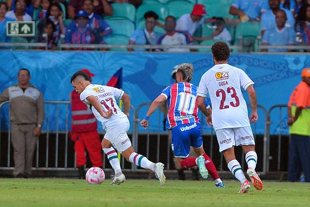 Fluminense enfretando o Bahia pelo Brasileiro antes da Final da Libertadores. Foto: Walmir Cirne/AGIF