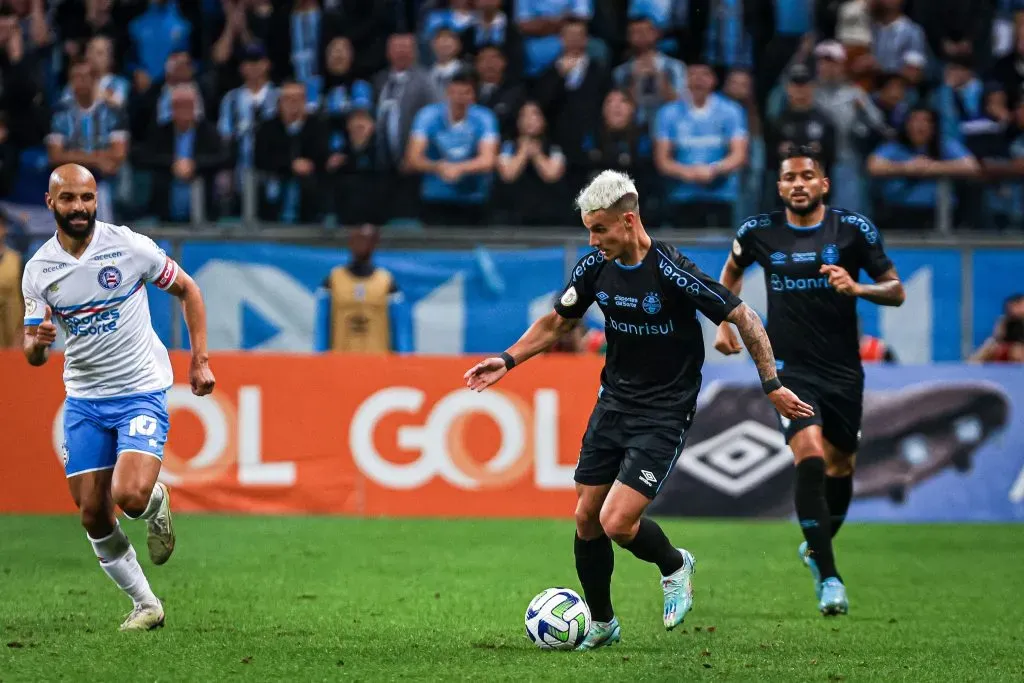 Ferreira jogador do Gremio durante partida contra o Bahia no estadio Arena do Gremio pelo campeonato Brasileiro A 2023. Foto: Maxi Franzoi/AGIF