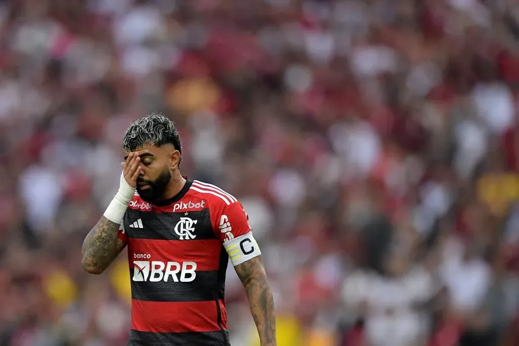 Gabigol durante partida contra o Vasco no estadio Maracana pelo campeonato Brasileiro A 2023. Foto: Thiago Ribeiro/AGIF