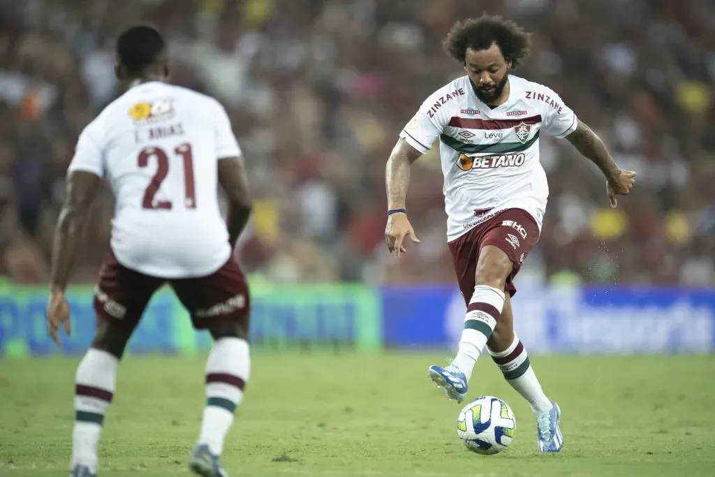 Marcelo jogador do Fluminense durante partida contra o Flamengo no estadio Maracana pelo campeonato Brasileiro A 2023. Jorge Rodrigues/AGIF