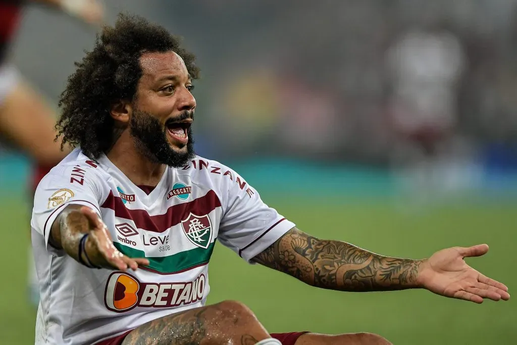 Marcelo jogador do Fluminense durante partida contra o Flamengo no estadio Maracana pelo campeonato Brasileiro A 2023. Thiago Ribeiro/AGIF