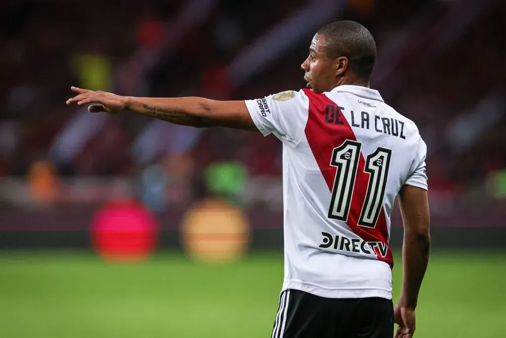 RS – PORTO ALEGRE – 08/08/2023 – LIBERTADORES 2023, INTERNACIONAL X RIVER PLATE – Nico De La Cruz jogador do River Plate durante partida contra o Internacional no estadio Beira-Rio pelo campeonato Libertadores 2023. Foto: Maxi Franzoi/AGIF