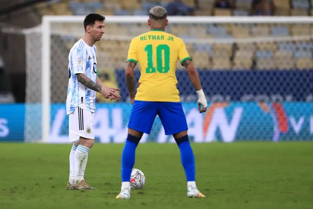 Neymar e Messi em clássico no Maracanã. (Photo by Buda Mendes/Getty Images)