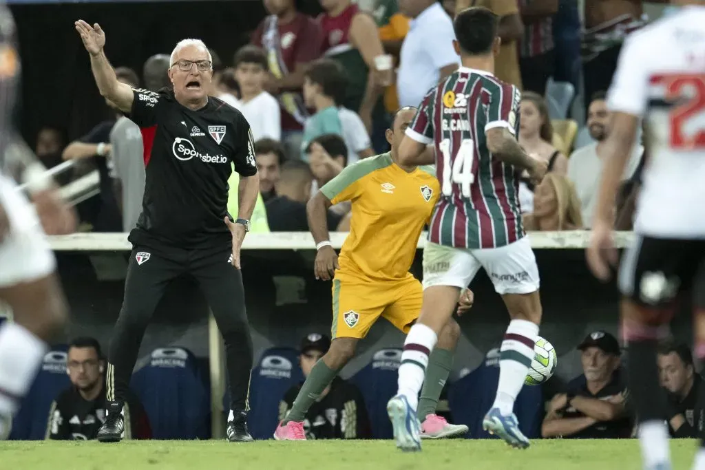 Dorival Junior técnico do São Paulo durante partida contra o Fluminense. Foto: Jorge Rodrigues/AGIF