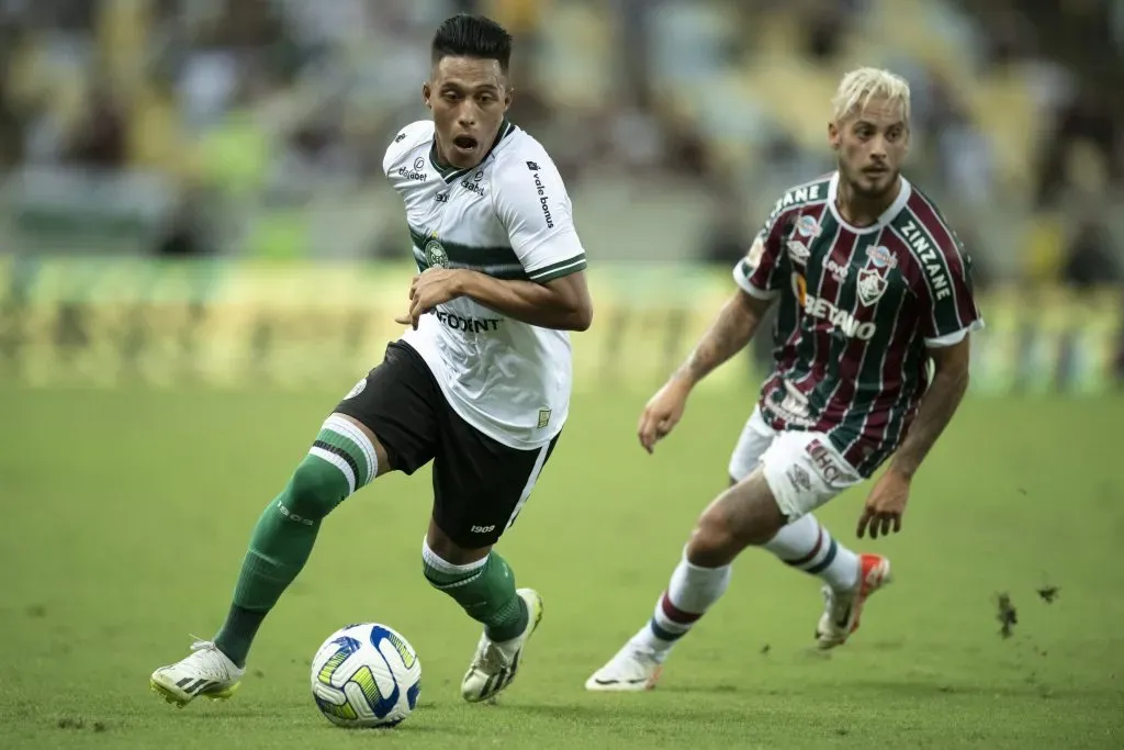 Jogo do Coritiba contra o Fluminense no Maracanã, que marcou o rebaixamento do clube para a Série B. Foto: Jorge Rodrigues/AGIF