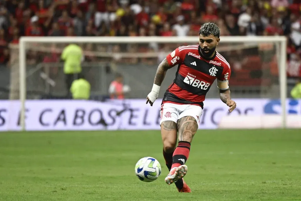 Gabirel Barbosa pelo Flamengo. Foto: Mateus Bonomi/AGIF