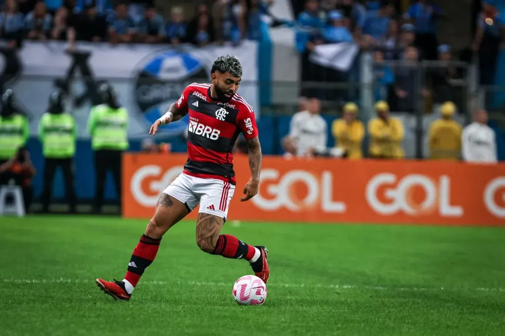 Gabi jogador do Flamengo durante partida pelo campeonato Brasileiro A 2023. Foto: Maxi Franzoi/AGIF