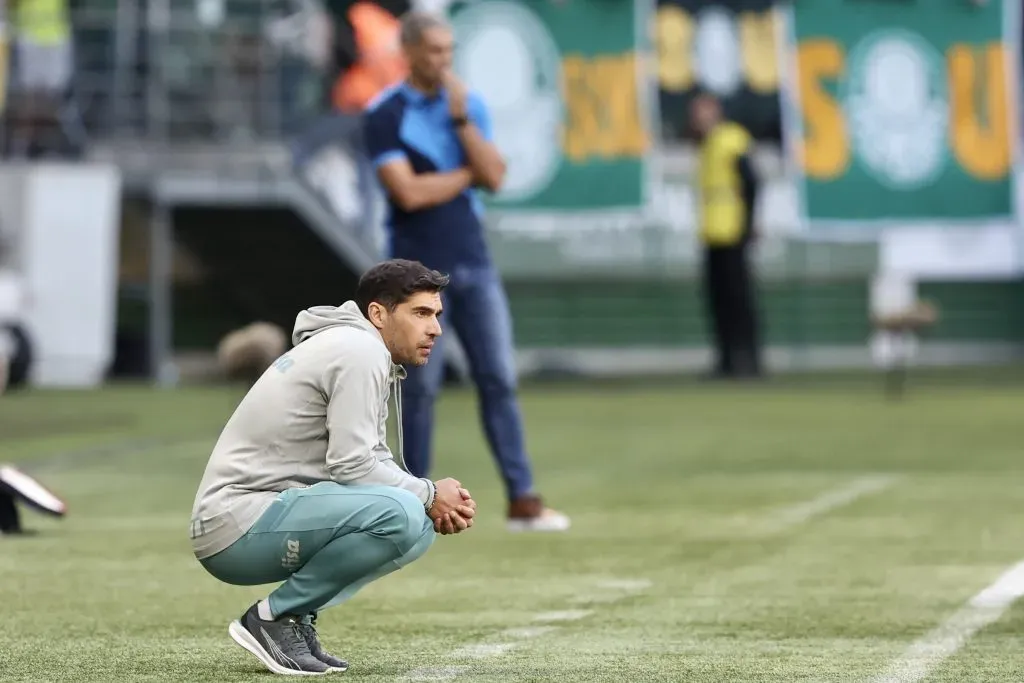 SP – SAO PAULO – 22/07/2023 – BRASILEIRO A 2023, PALMEIRAS X FORTALEZA – Abel Ferreira tecnico do Palmeiras durante partida contra o Fortaleza no estadio Arena Allianz Parque pelo campeonato Brasileiro A 2023. Foto: Marcello Zambrana/AGIF