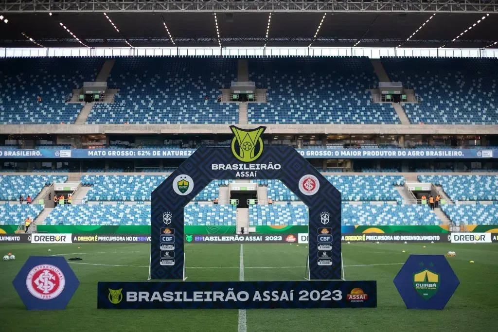 Vista geral do estádio Arena Pantanal para partida entre Cuiabá e Internacional pelo campeonato Brasileiro A 2023. Gil Gomes/AGIF