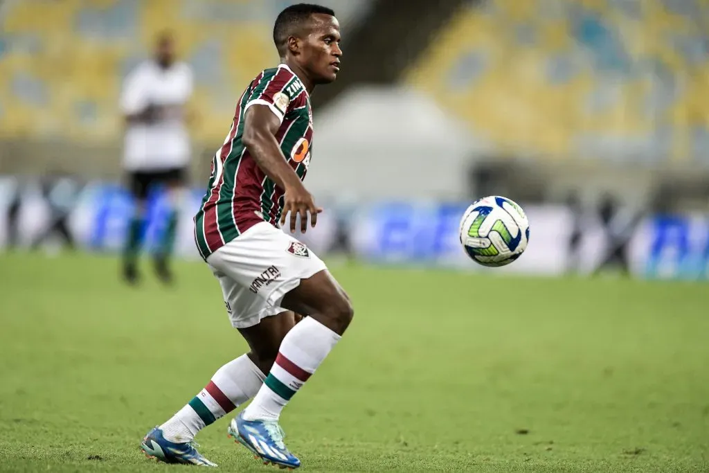 Arias jogador do Fluminense durante partida contra o Coritiba no estadio Maracanã pelo campeonato Brasileiro A 2023. Foto: Thiago Ribeiro/AGIF