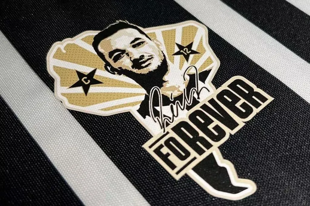 Patch em camisa do Atlético que será utilizada contra o São Paulo pelo Brasileiro. Foto: Atlético-MG / Divulgação