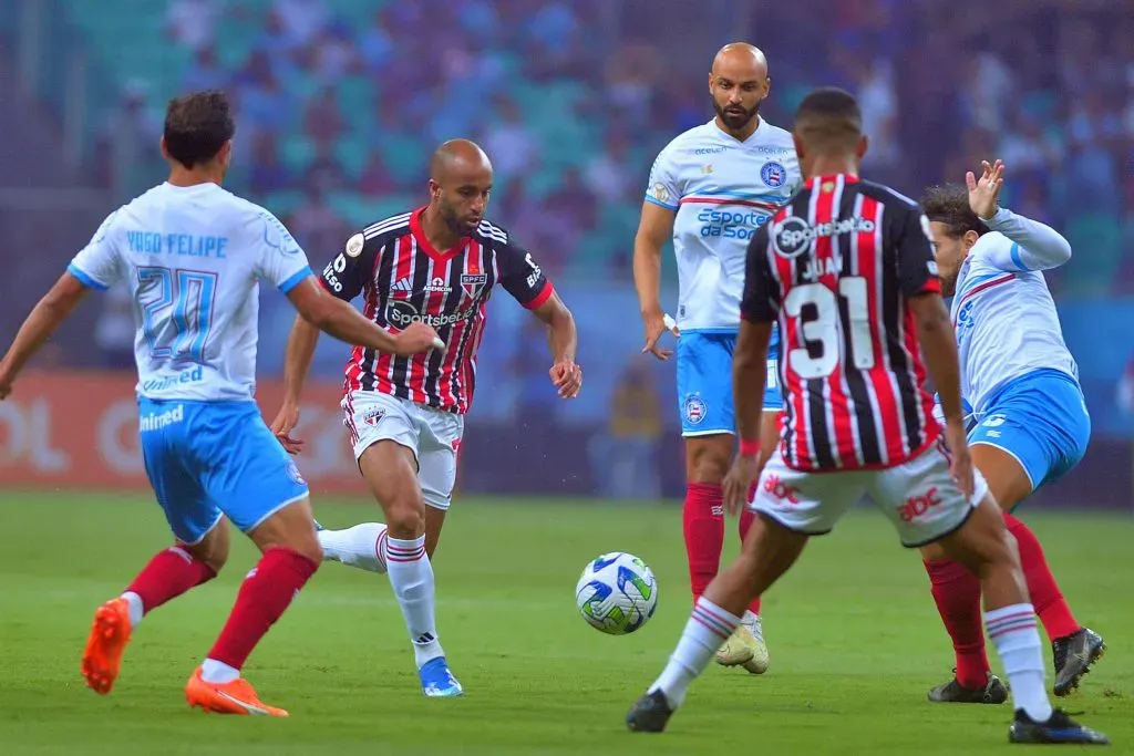 Bahia em confronto pela 36ª rodada do Brasileiro contra o São Paulo. Foto: Walmir Cirne/AGIF