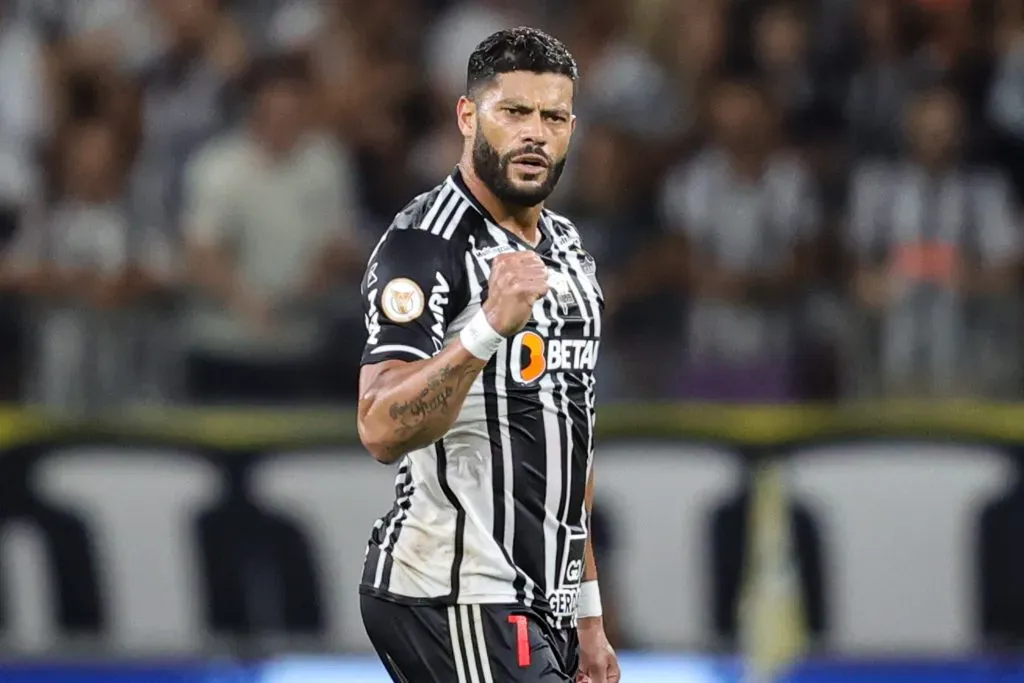 Hulk jogador do Atletico-MG comemora seu gol durante partida contra o Sao Paulo no estadio Mineirao pelo campeonato Brasileiro A 2023. Gilson Lobo/AGIF