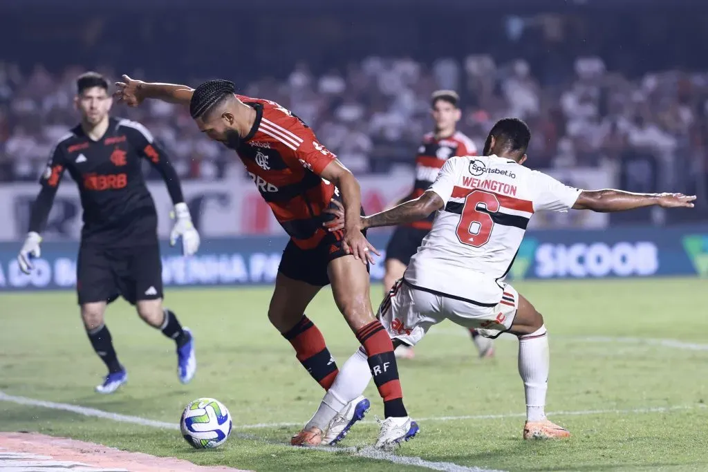 São Paulo e Flamengo, pela 38ª rodada do Campeonato Brasileiro de 2023. Foto: Marcello Zambrana/AGIF