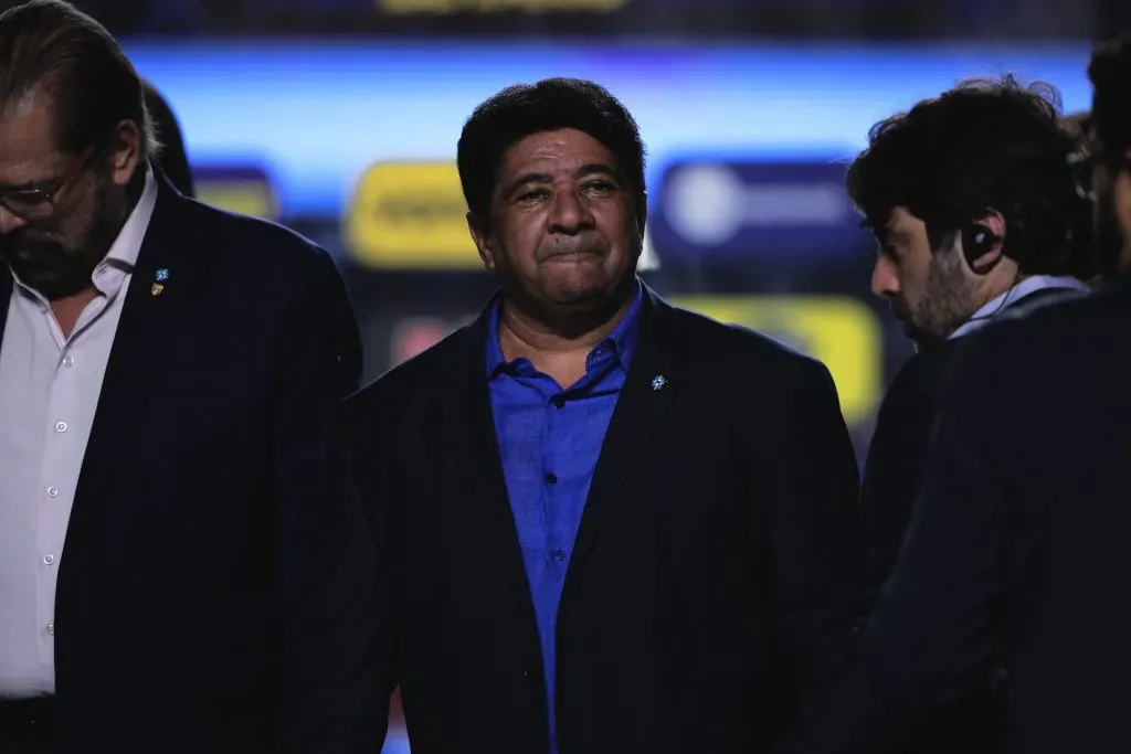 SP – SAO PAULO – 24/09/2023 – COPA DO BRASIL 2023 FINAL, SAO PAULO X FLAMENGO – Ednaldo Rodrigues presidente da CBF durante premiacao apos jogo de Sao Paulo contra o Flamengo no estadio Morumbi pelo campeonato Copa do Brasil 2023. Foto: Ettore Chiereguini/AGIF