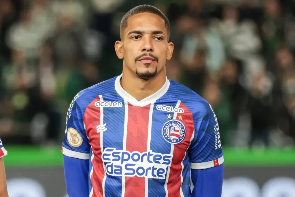 Gilberto jogador do Bahia durante partida pelo campeonato Brasileiro A 2023. Foto: Robson Mafra/AGIF