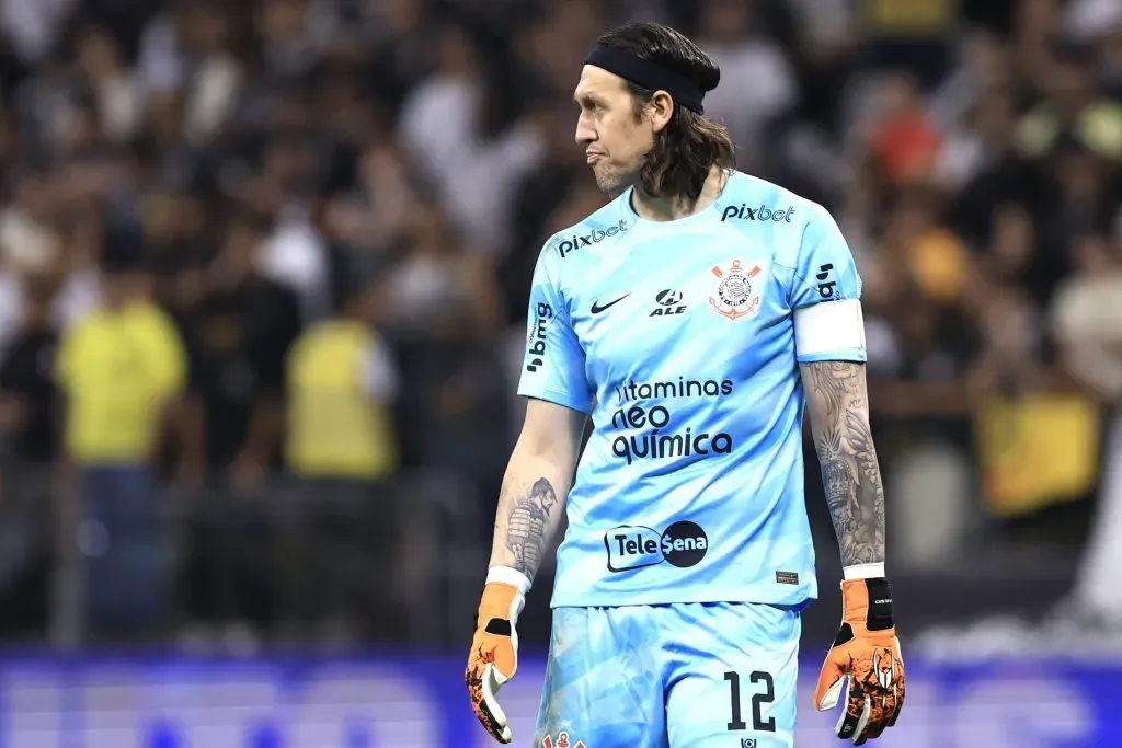 assio goleiro do Corinthians durante partida contra o America-MG no estadio Arena Corinthians pelo campeonato Brasileiro A 2023. Foto: Marcello Zambrana/AGIF