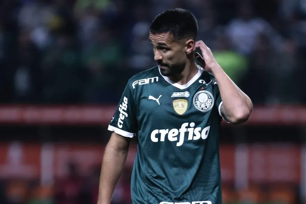 Luan jogador do Palmeiras durante partida contra o Athletico-PR no estadio Arena Allianz Parque pelo campeonato Copa Libertadores 2022. Foto: Ettore Chiereguini/AGIF