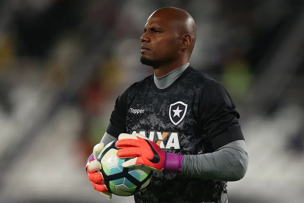 Jefferson, ex-goleiro do Botafogo em ação pela equipe –  Foto: Vitor Silva/Botafogo