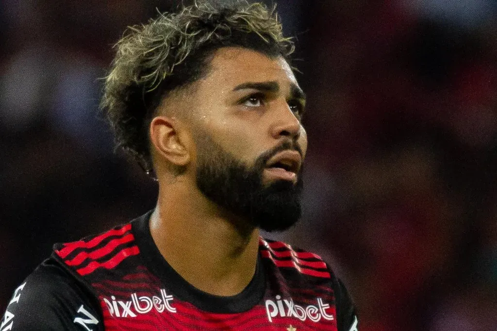 Gabigol jogador do Flamengo durante partida contra o Atletico-MG no estadio Mineirao pelo campeonato Copa do Brasil 2022. Foto: Fernando Moreno/AGIF