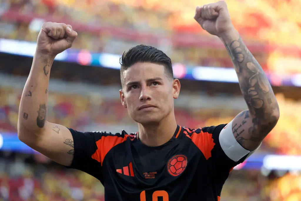 James Rodríguez pela Colômbia. Foto: Lachlan Cunningham/Getty Images