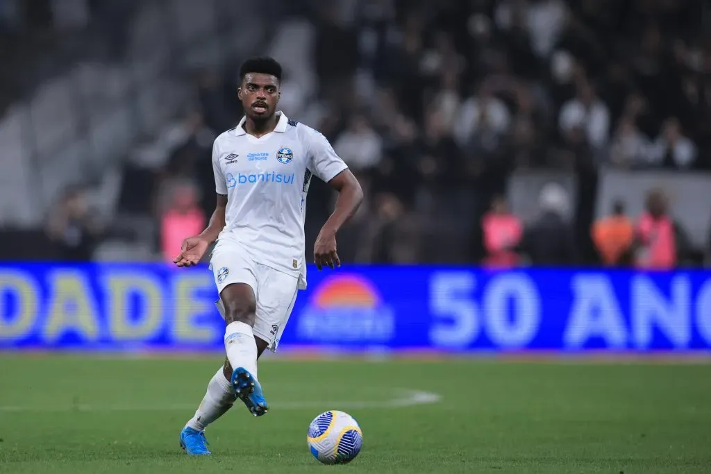 Jemerson jogador do Gremio durante partida contra o Corinthians na Arena Corinthians pelo campeonato Copa Do Brasil 2024.