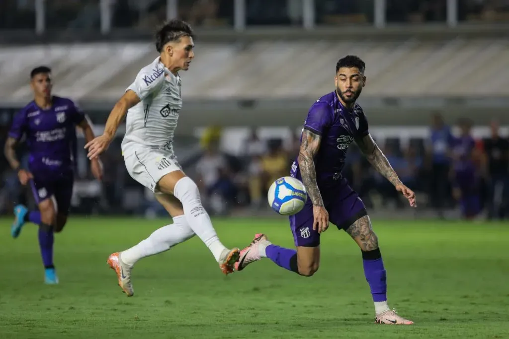 Santos venceu o Ceará, na Vila Belmiro. Foto: Reinaldo Campos/AGIF