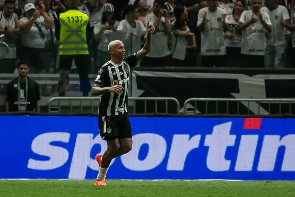 Deyverson foi decisivo na vitória do Atlético-MG na semifinal da Libertadores contra o River Plate. Foto: Fernando Moreno/AGIF