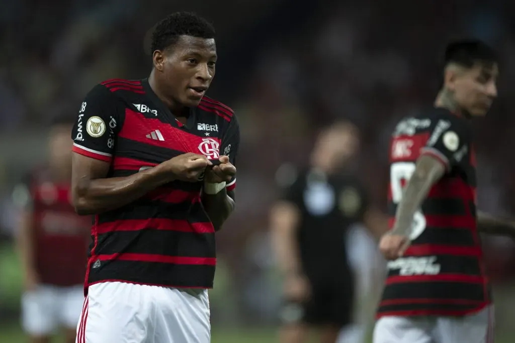 Gonzalo Plata marcou seu primeiro gol pelo Flamengo. Foto: Jorge Rodrigues/AGIF