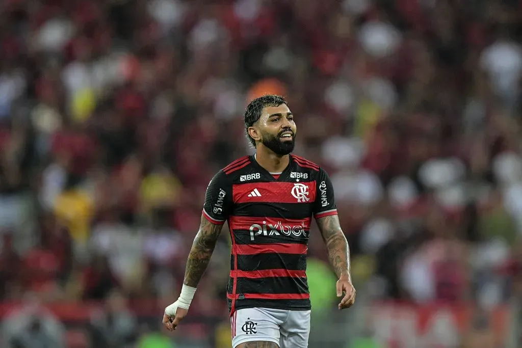 Gabriel Barbosa em jogo contra o Corinthians: Thiago Ribeiro/AGIF