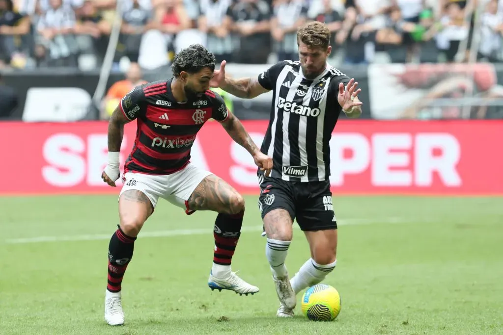 Gabigol em jogo contra o Atlético-MG. Foto: Gilson Lobo/AGIF